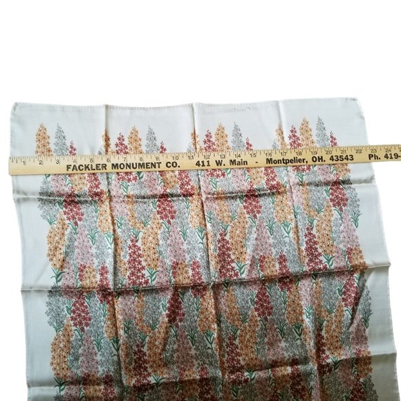 Vintage ECHO Scarf Neck Women Fashion Accessory Rolled Edges Flowers Botanical - Picture 4 of 7